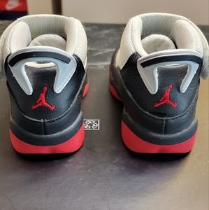 Kids red black and white Jordan's size 8c